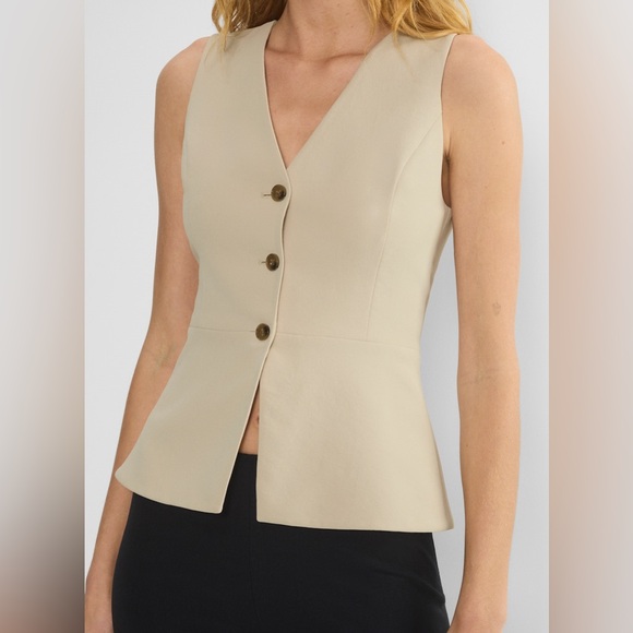 NWT - Aritzia Wilfred Catherine Vest - Size 0 - Marcona Beige - Picture 4 of 9